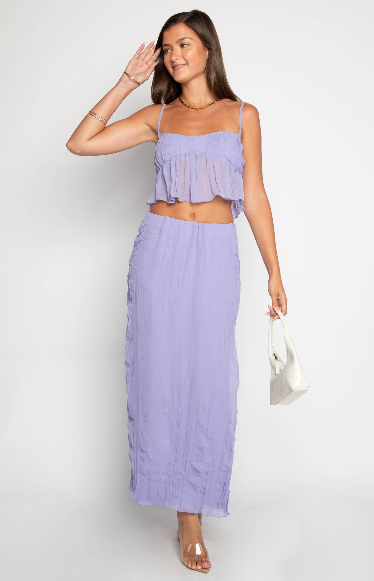 Her Moment Purple Maxi Skirt Image