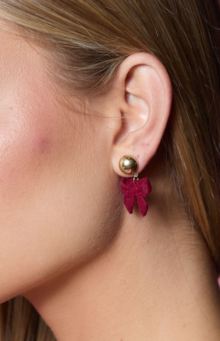 Isibel Red Bow Earrings (FREE over $130) Image