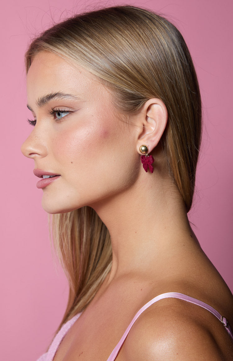 Isibel Red Bow Earrings (FREE over $130) Image