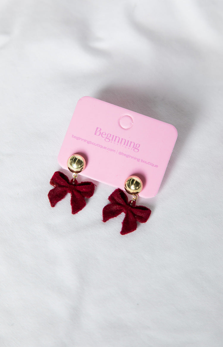 Isibel Red Bow Earrings (FREE over $130) Image