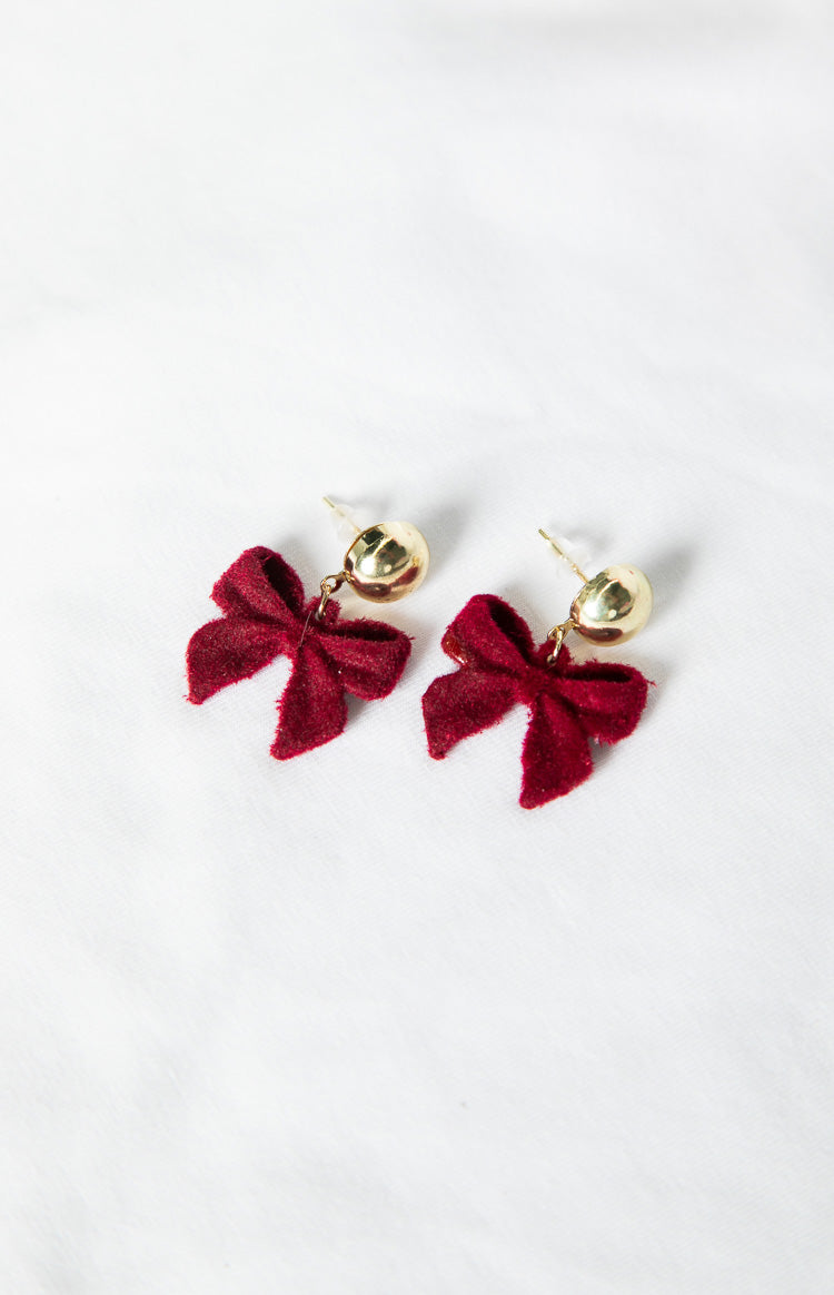 Isibel Red Bow Earrings (FREE over $130) Image