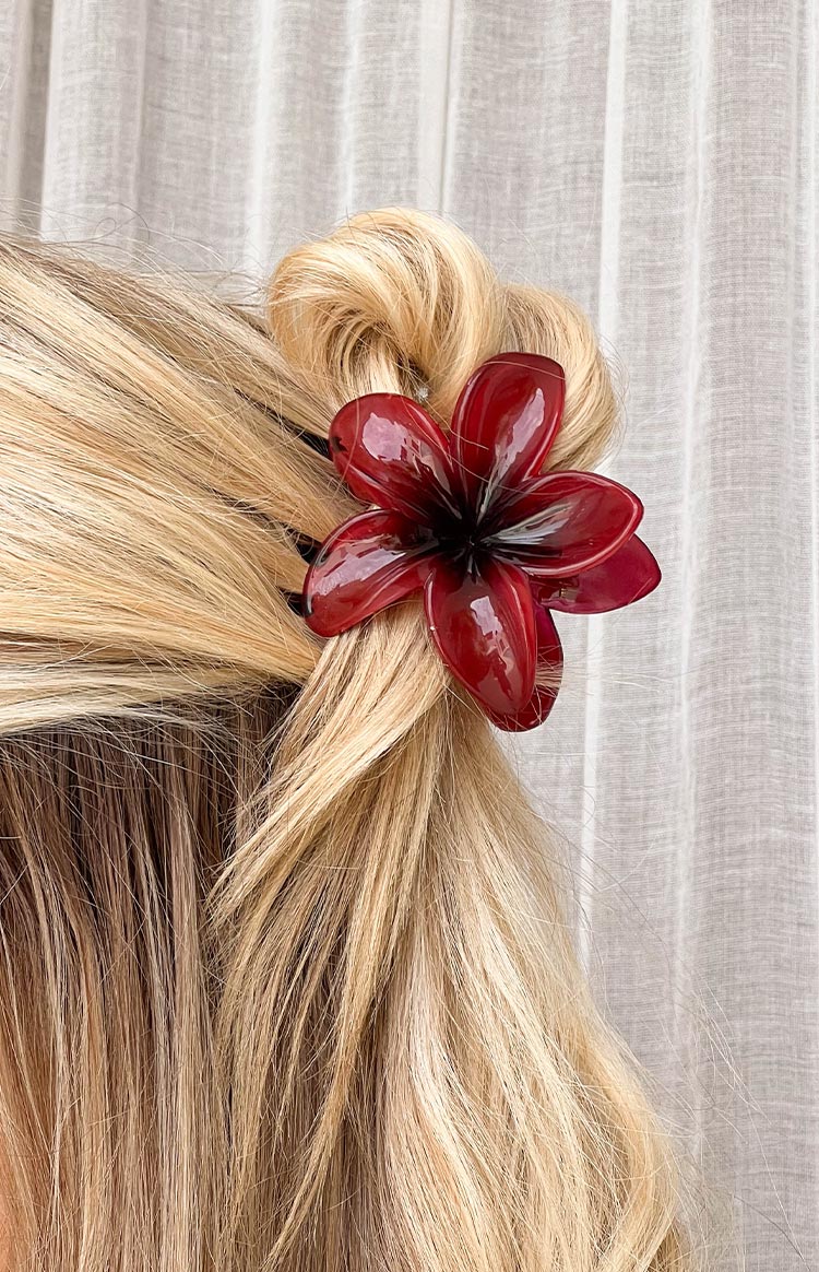 Island Girl Red Flower Clip Image