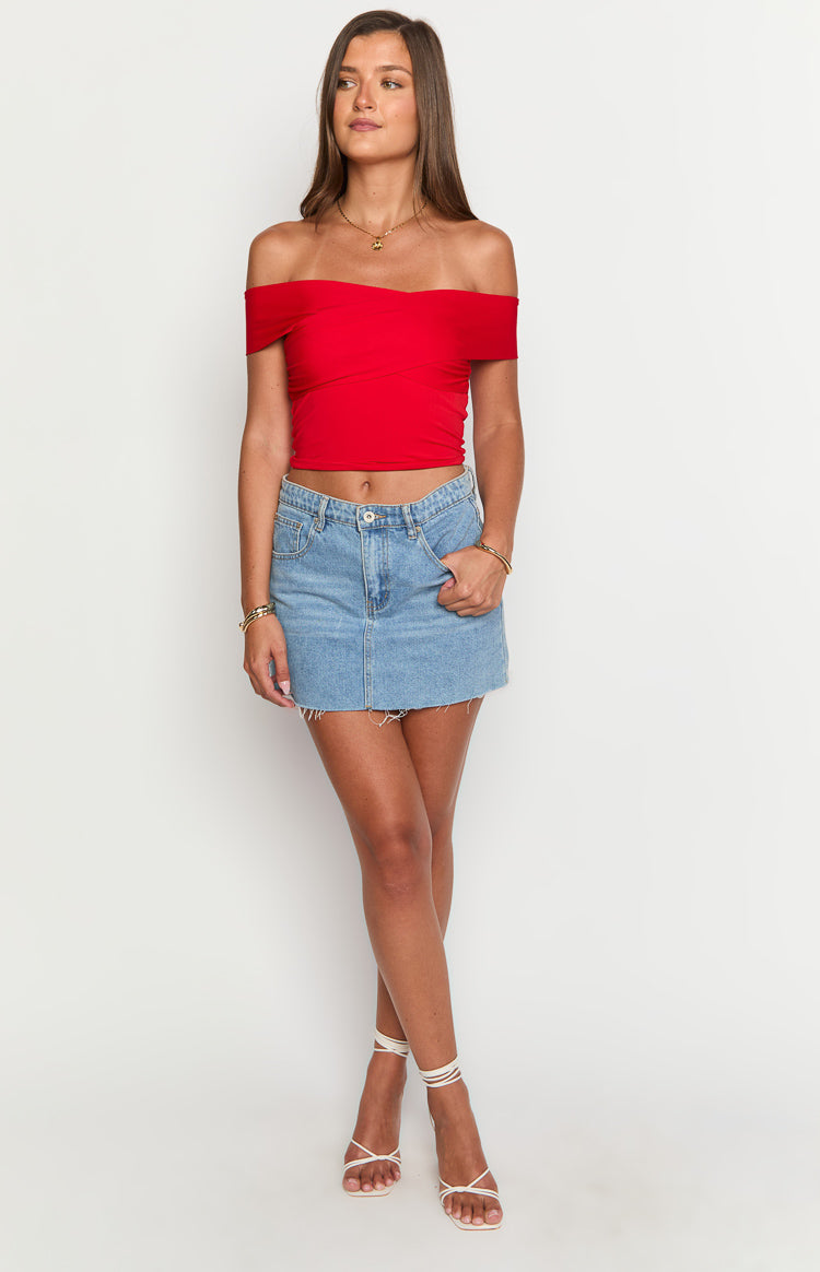 Jaya Red Crop Top Image