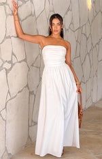 Josianne White Strapless Maxi Dress Image