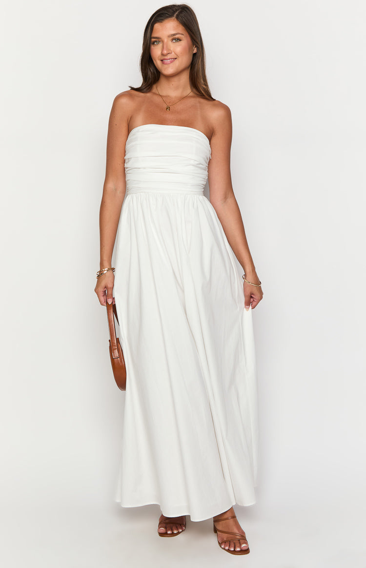 Josianne White Strapless Maxi Dress Image