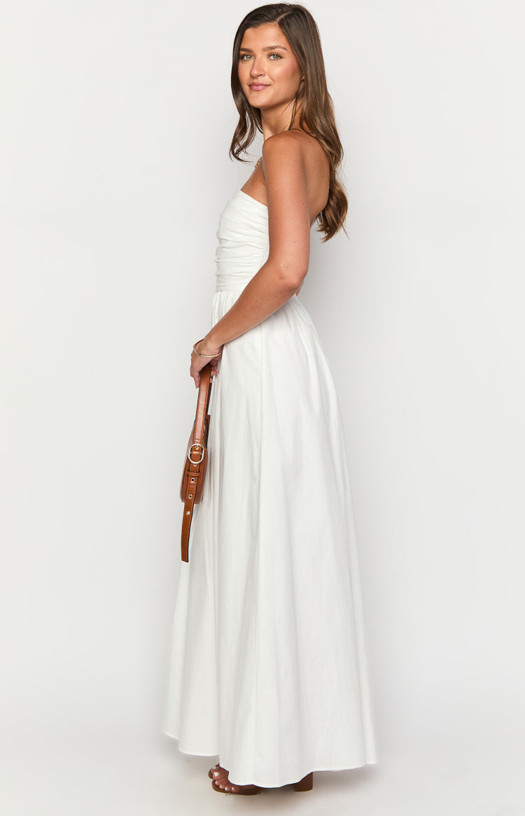 Josianne White Strapless Maxi Dress Image