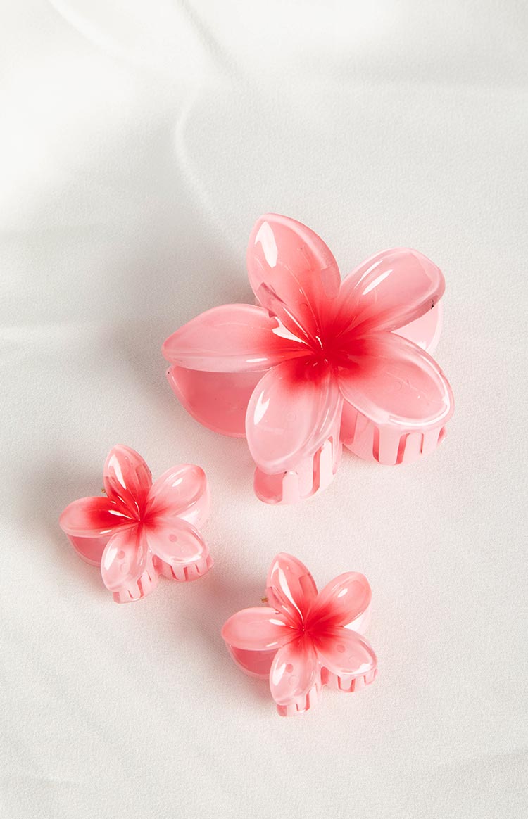 Jaide Pink Flower Clip 3 Pack Image