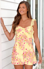 Joyce Yellow Bloom Mini Dress Image