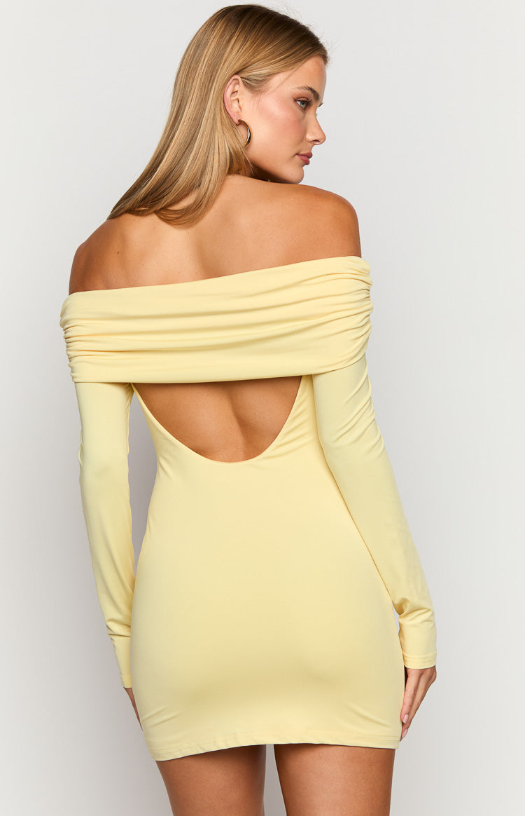 Junie Yellow Long Sleeve Mini Dress Image