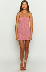 Kari Red Strapless Mini Dress Image