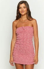 Kari Red Strapless Mini Dress Image