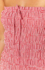 Kari Red Strapless Mini Dress Image
