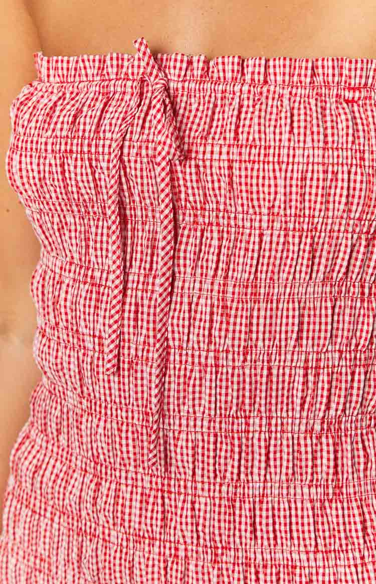Kari Red Strapless Mini Dress Image