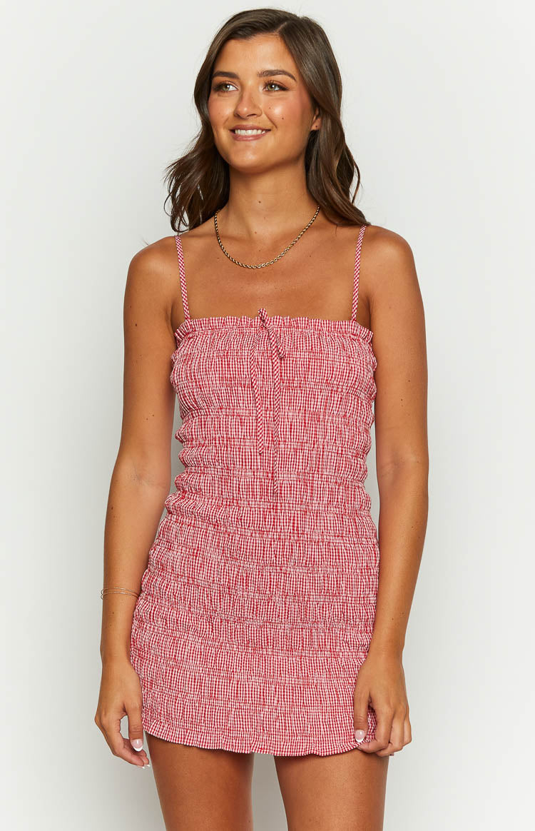 Kari Red Strapless Mini Dress Image