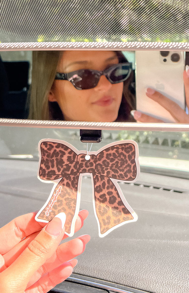 Leopard Print Bow Air Freshener – Beginning Boutique