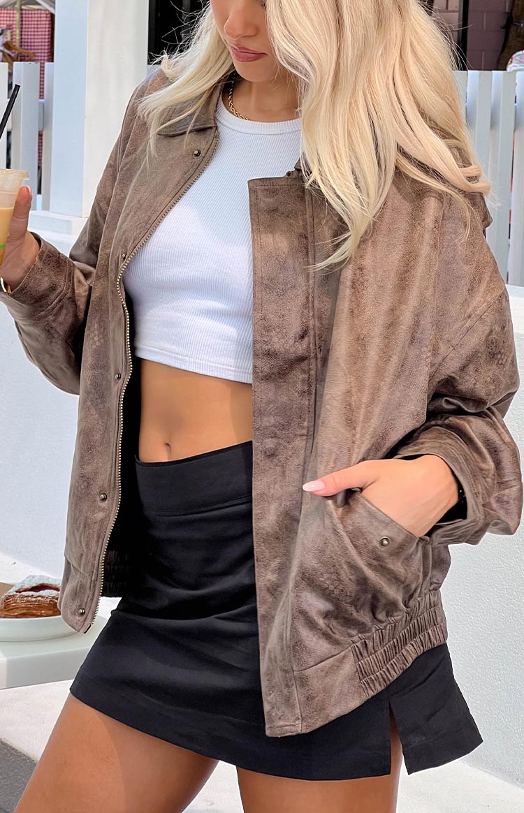 Lioness Kenny Chocolate Bomber Jacket Image