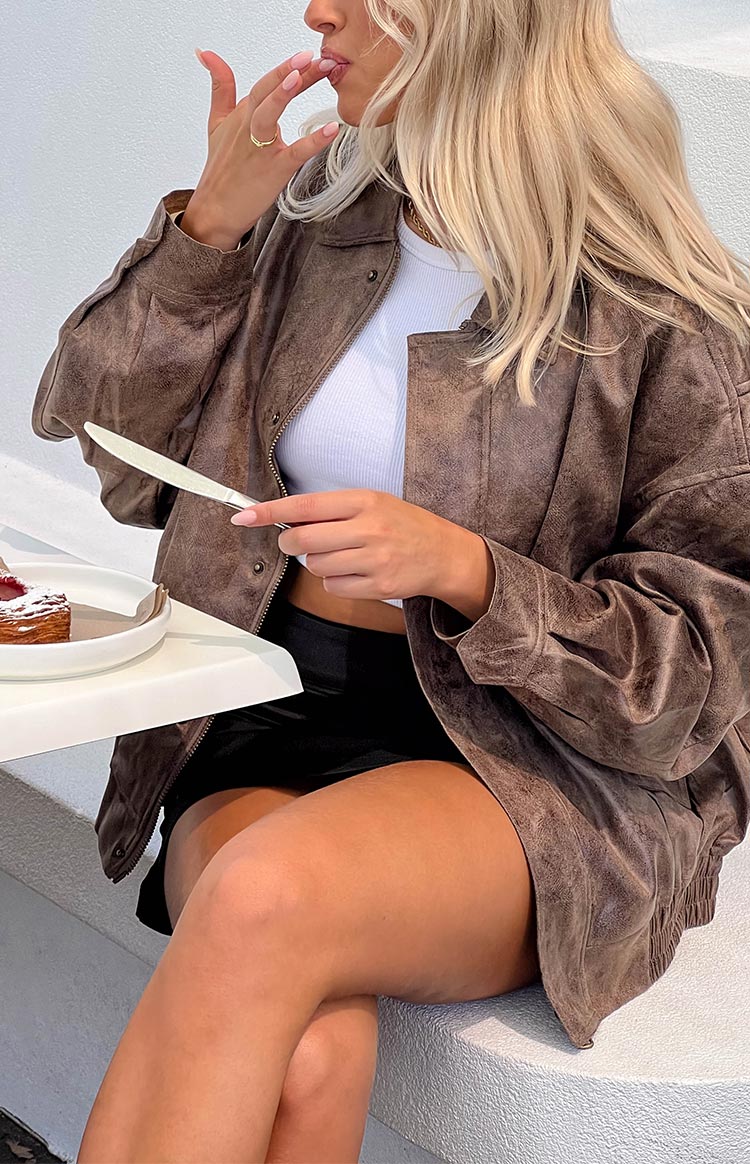 Lioness Kenny Chocolate Bomber Jacket Image