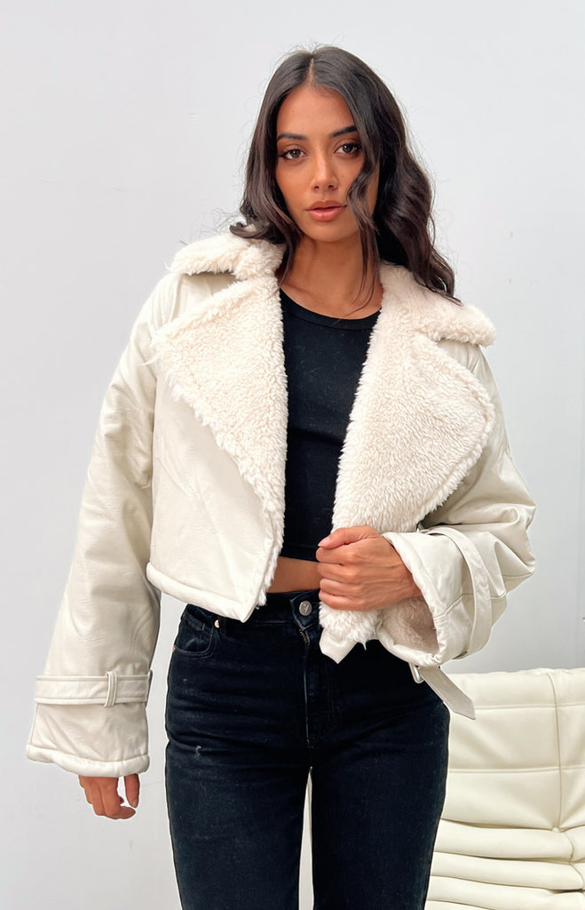 Lioness Off Duty Cream Jacket – Beginning Boutique