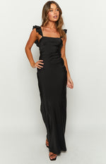 Romilly Black Long Sleeve Maxi Dress – Beginning Boutique