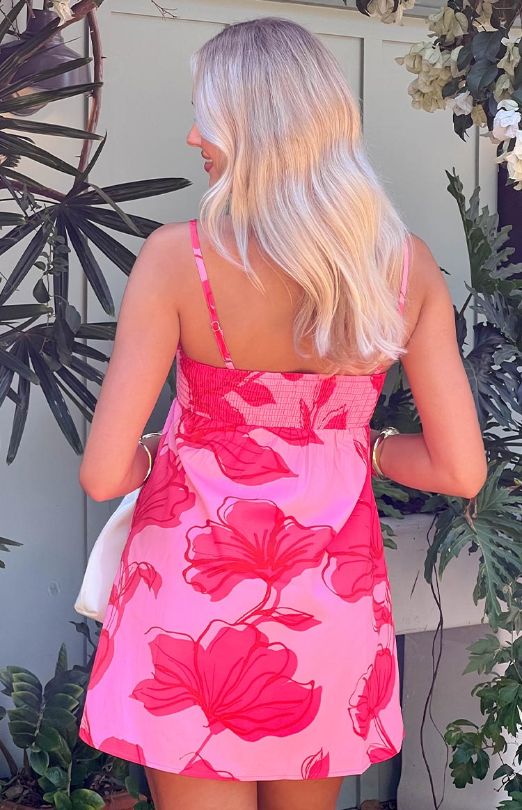 Lotus Love Affair Pink Floral Mini Dress Image