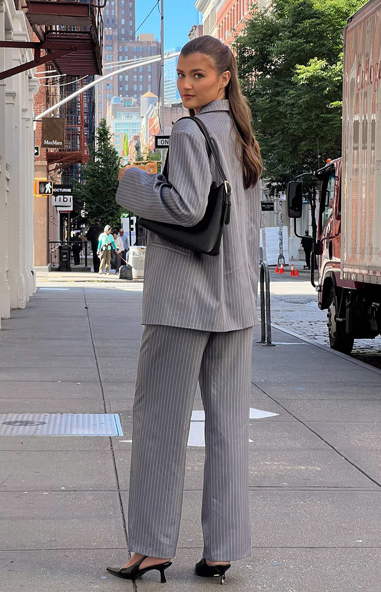 Louis Grey Striped Pants Image