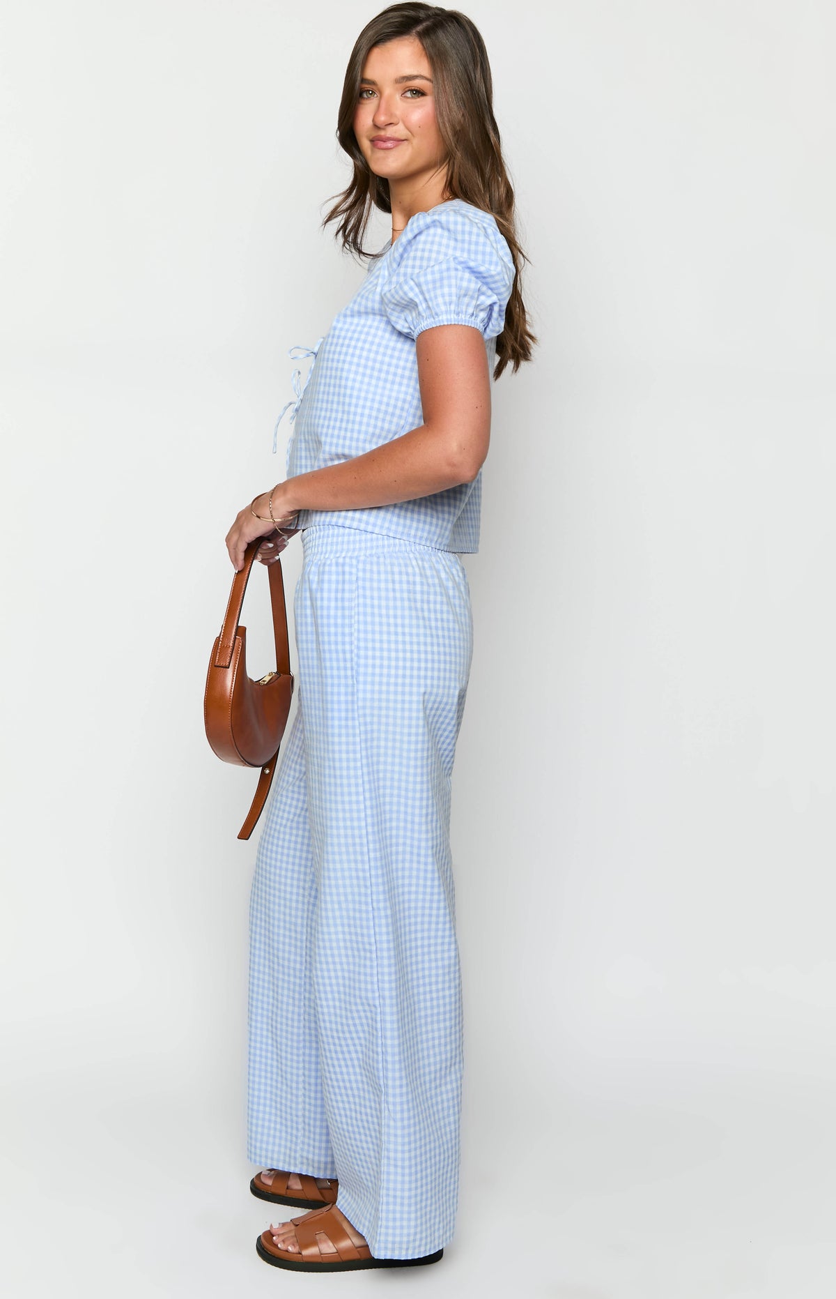 Lunya Blue Gingham Pants Image