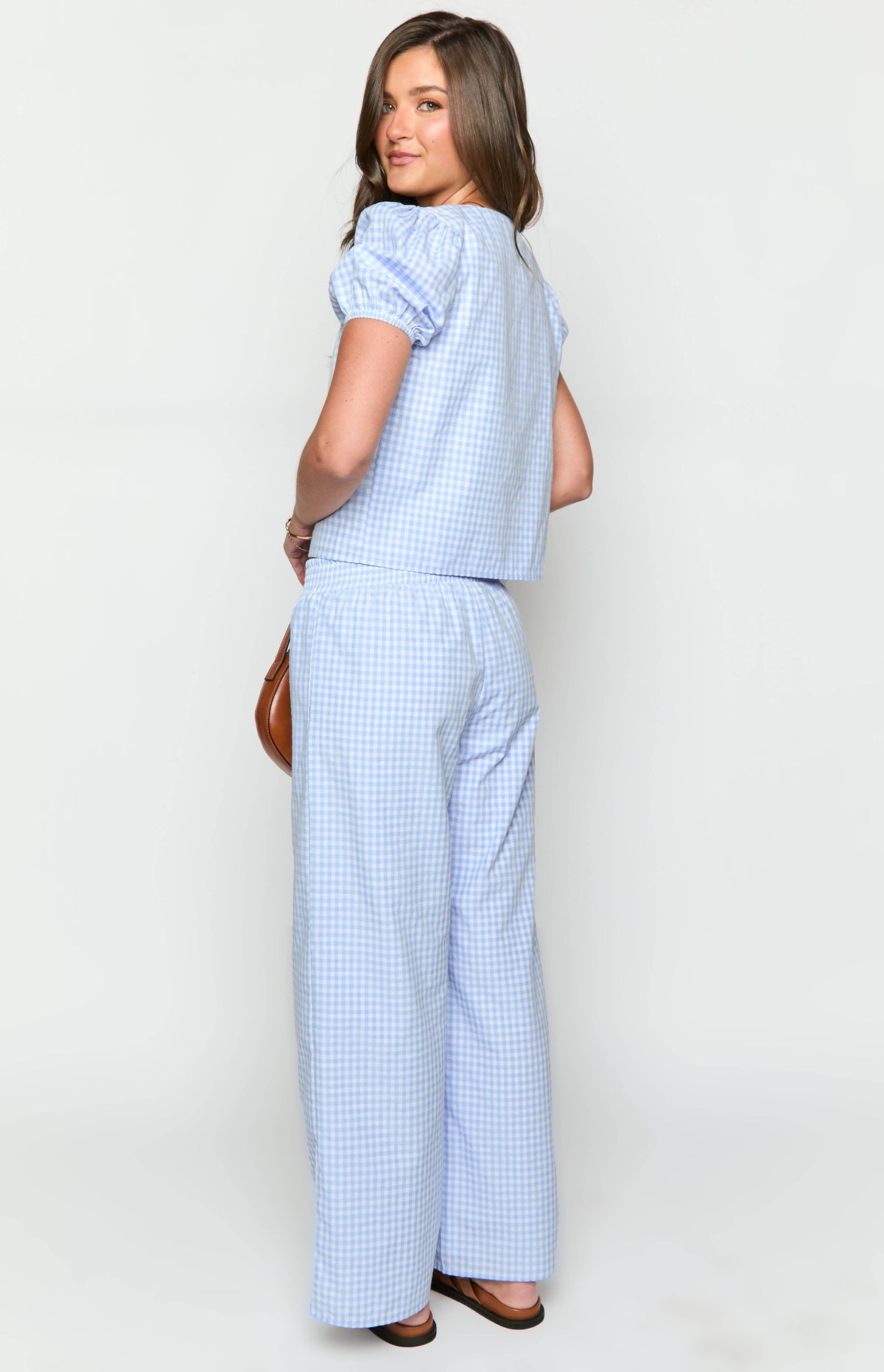 Lunya Blue Gingham Pants Image