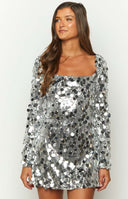 Marienne White Sequin Mini Dress – Beginning Boutique