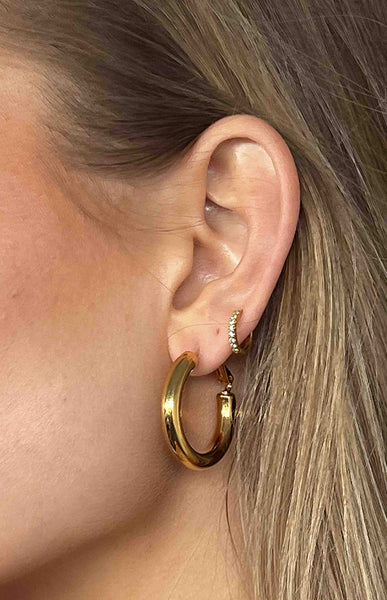 Mateo Gold Hoop Earrings Beginning Boutique