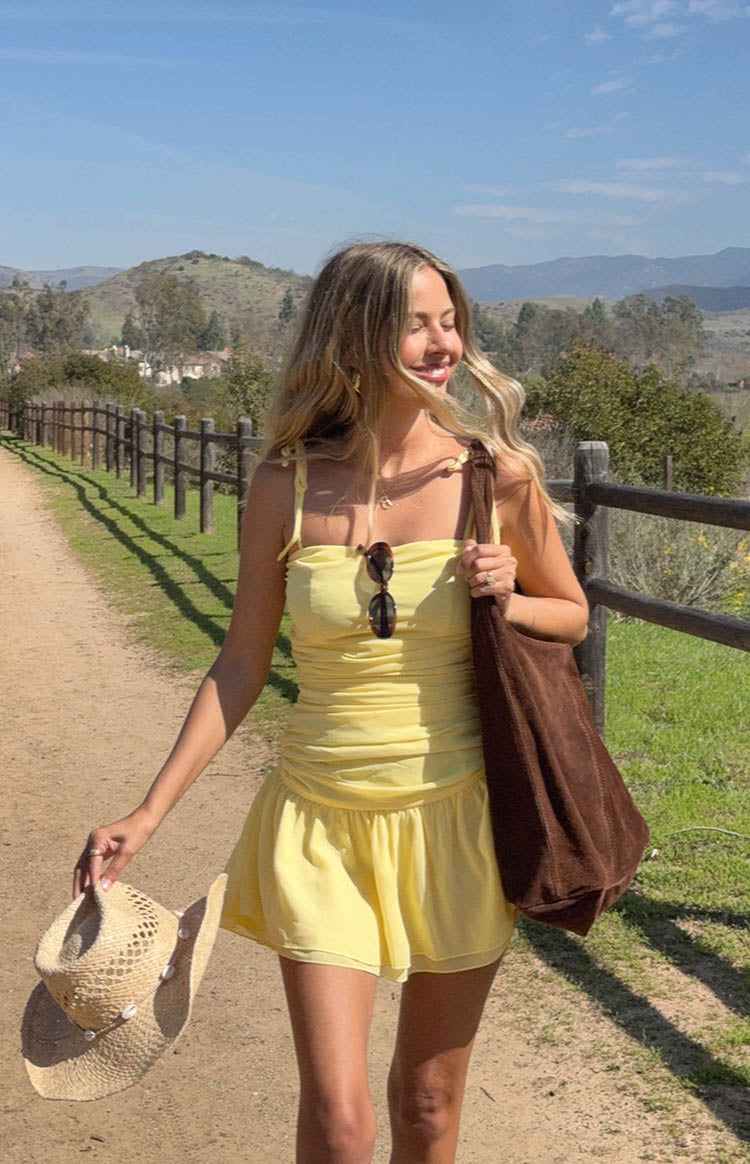 Milly Yellow Mini Dress Image