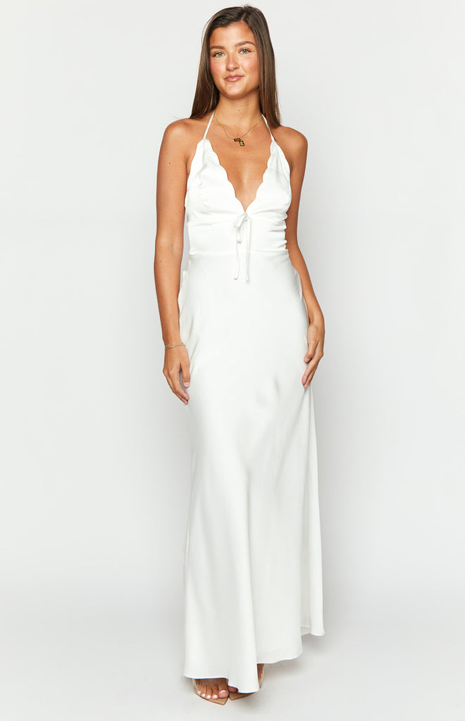 Nicole White Maxi Dress – Beginning Boutique