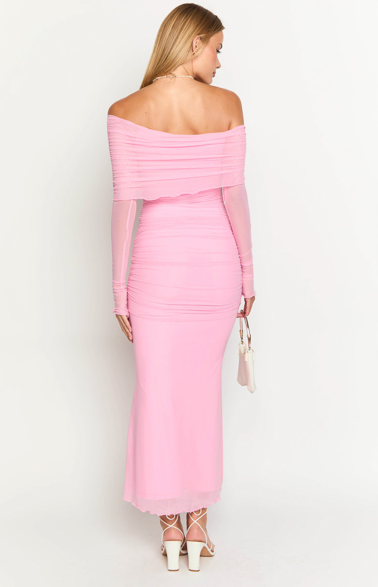 Opal Pink Long Sleeve Maxi Dress Image