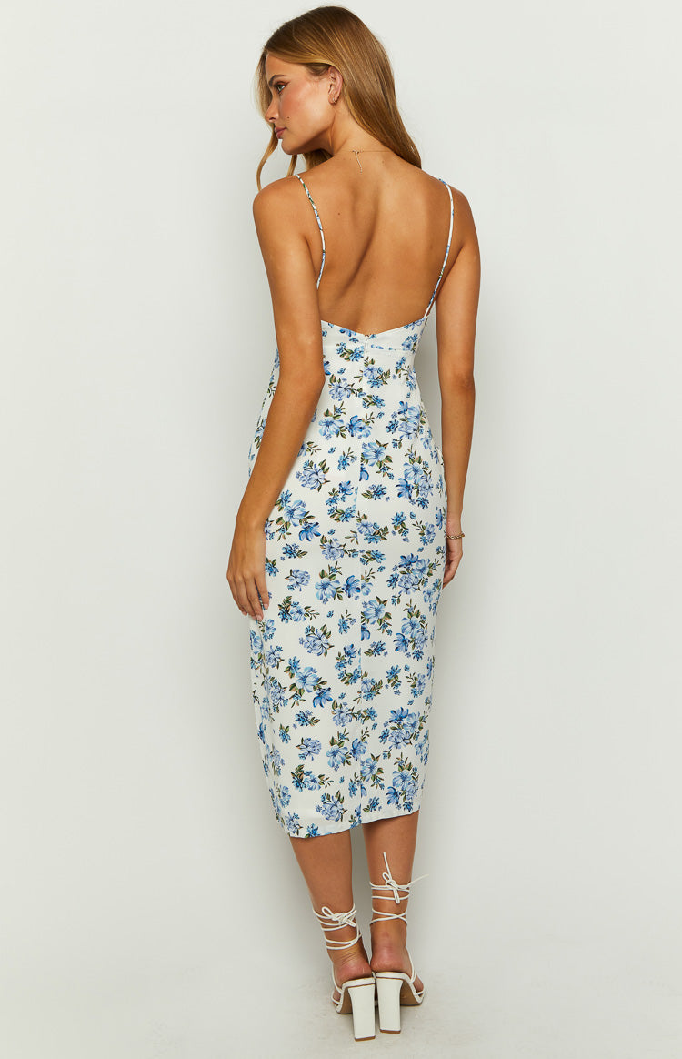 Collective Dress - Sallie Blue Floral Midi Dress fifth image