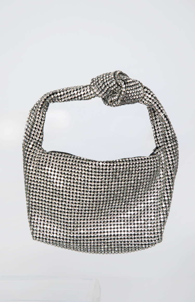 Pixi Silver Diamante Shoulder Bag Image