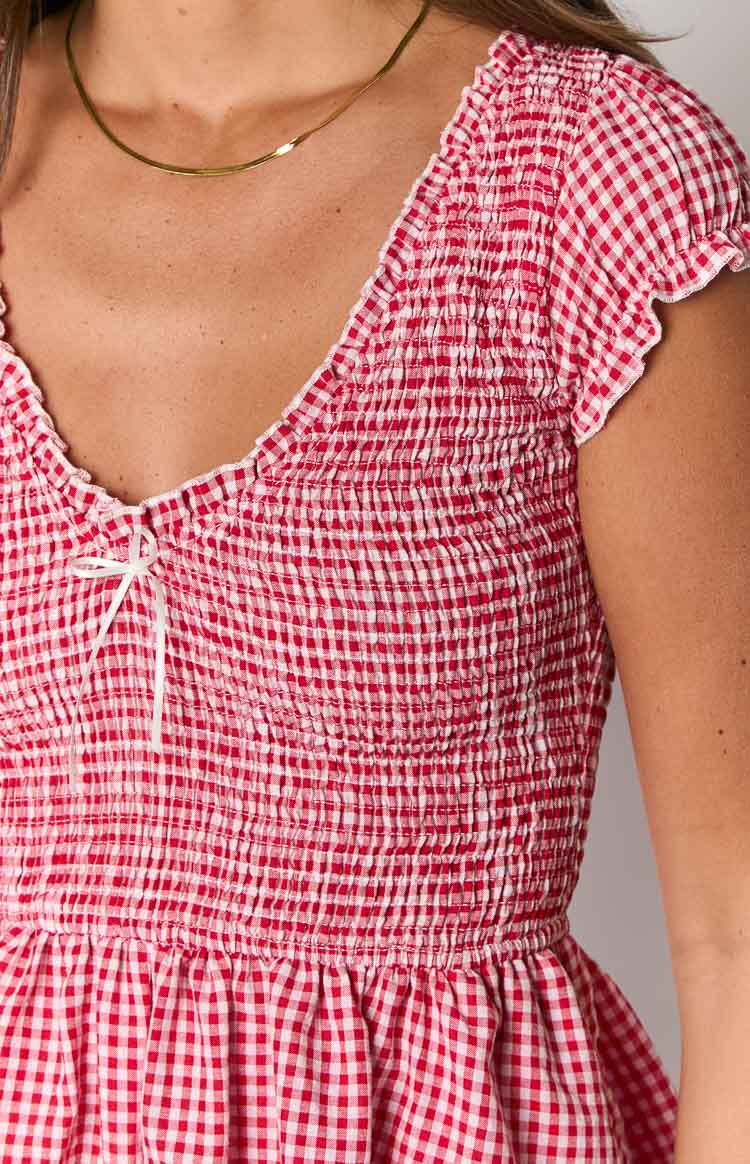 Raldo Red Gingham Playsuit Image