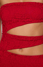 Rae Red Strapless Maxi Dress Image