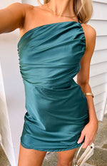 Silas Emerald Green Mini Dress Image