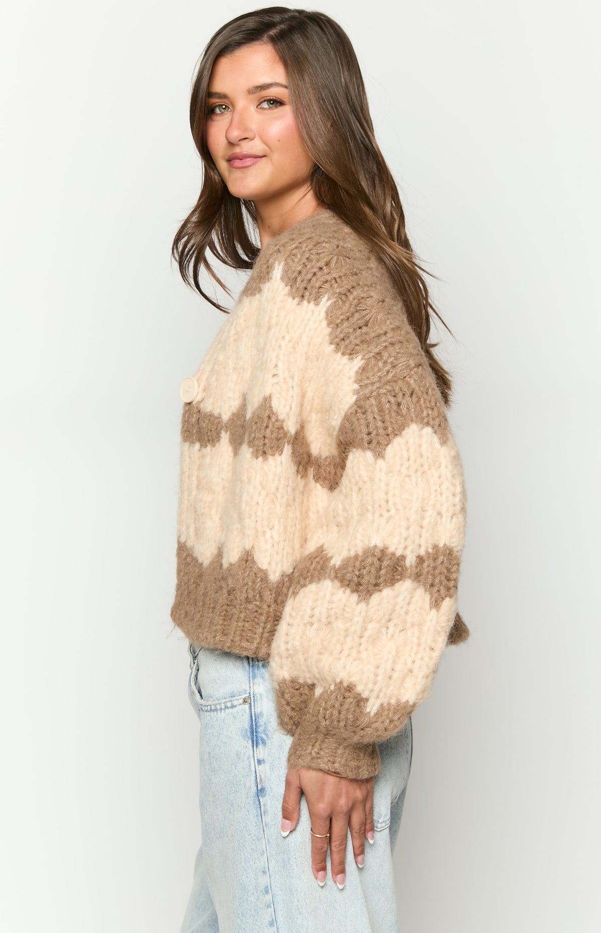 Ryley Brown Knit Cardigan Image