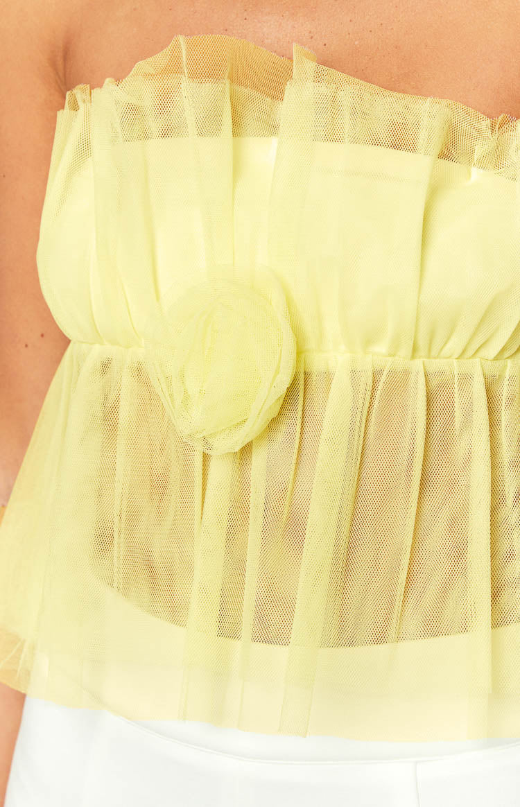 Sariah Yellow Crop Top Image