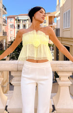 Sariah Yellow Crop Top Image