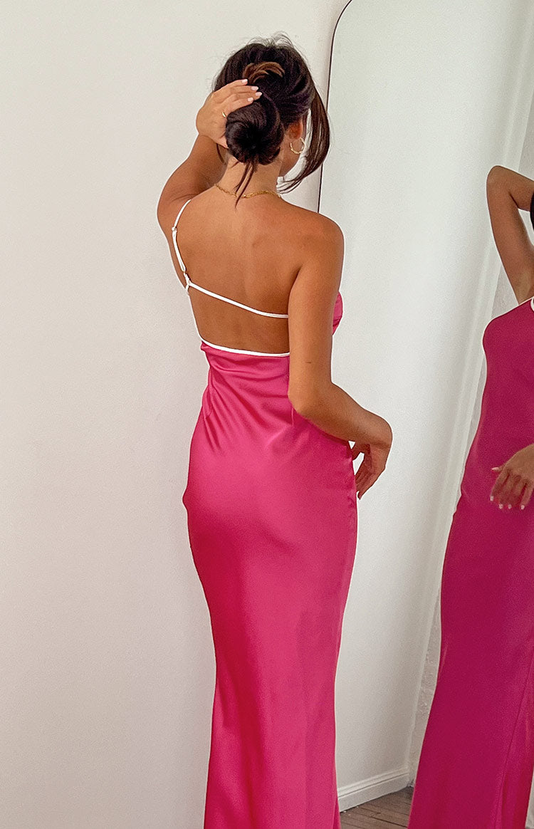 Shop Formal Dress - Saylor Pink Maxi Dress fifth image