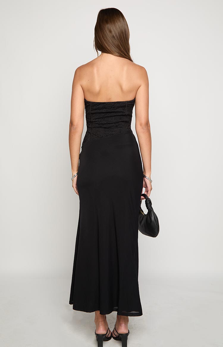 Scotti Black Strapless Corset Maxi Dress Image