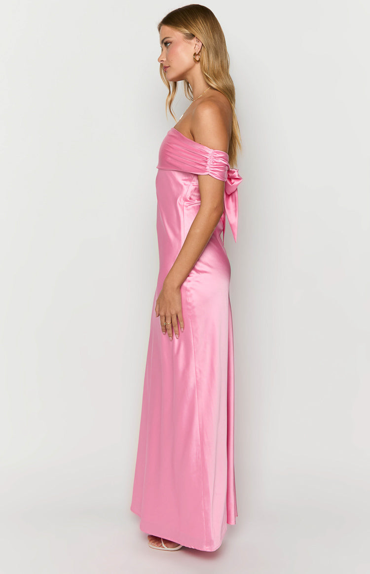 Seraphina Pink Off The Shoulder Maxi Dress Image