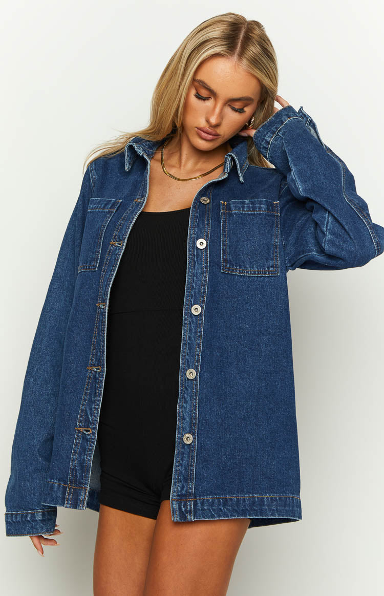 She's Got It Denim Long Sleeve Top Image