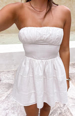 Sinai White Strapless Mini Dress Image