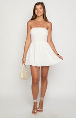 Sinai White Strapless Mini Dress Image