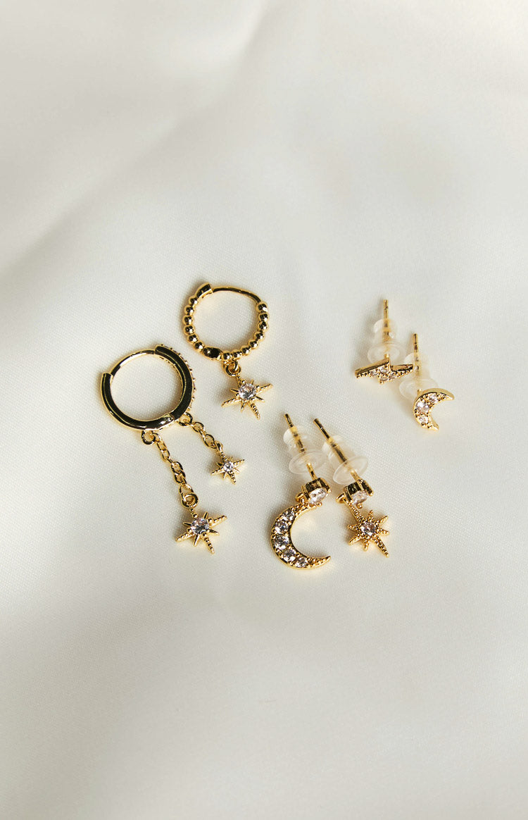 Starry Nights Gold Earring Pack Image