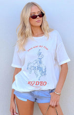 The Laundry Room First Rodeo White Oversized Tee Image