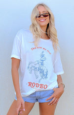The Laundry Room First Rodeo White Oversized Tee Image