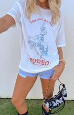 The Laundry Room First Rodeo White Oversized Tee Image